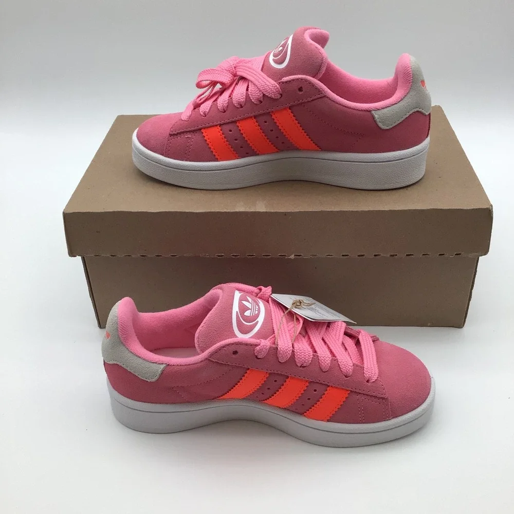 Adidas Campus 00s J Pink & Orange Suede Sneakers Kids Size 3.5 Shoes IF3968‎ New